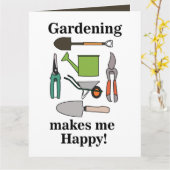 Gartenwerkzeug Karte (Gelbe Blume)