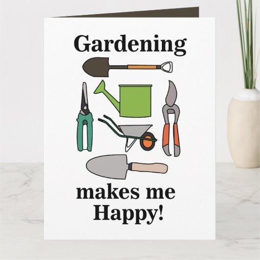 Gartenwerkzeug Karte (Vorderseite)