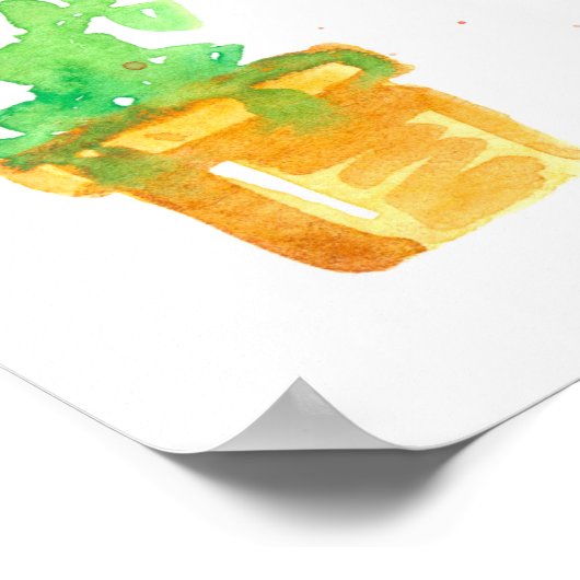 Gartenwerkzeug Pflanze Wasserkocher Poster (Ecke)