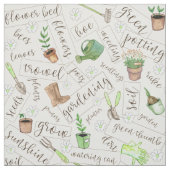 Gartenwerkzeug und Text Br. Stoff (Muster)