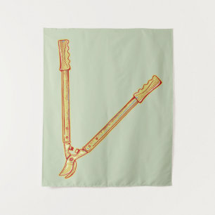 Gartenwerkzeug Wandteppich