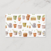 Gartenwerkzeug Weiß Visitenkarte (Rückseite)