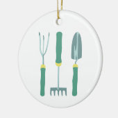 Gartenwerkzeuge Keramik Ornament (Links)