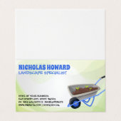 Gartenwerkzeuge | Landschaftsgärtner Visitenkarten (Außenseite Aufgefaltet)