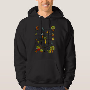 Gartenwerkzeuge Musiknote Mitarbeiter Gärtner Pfla Hoodie
