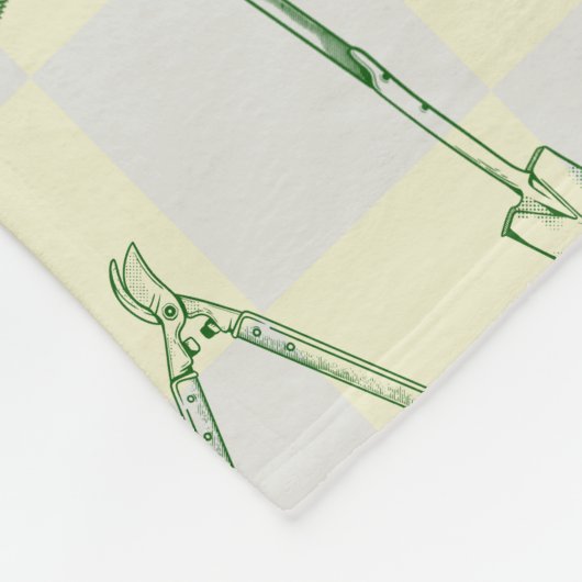 Gartenwerkzeuge Muster Fleecedecke (Ecke)