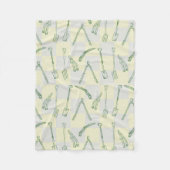 Gartenwerkzeuge Muster Fleecedecke (Vorderseite)