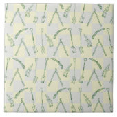 Gartenwerkzeuge Muster Fliese (Vorderseite)