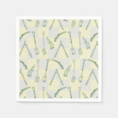 Gartenwerkzeuge Muster Serviette (Vorderseite)