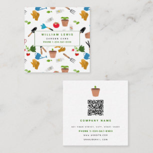 Gartenwerkzeuge Pflanze Gardener Kinderzimmer Quadratische Visitenkarte