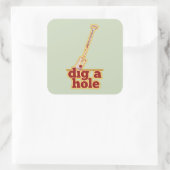 Gartenwerkzeuge Sprünge graben Quadratischer Aufkleber (Tasche)