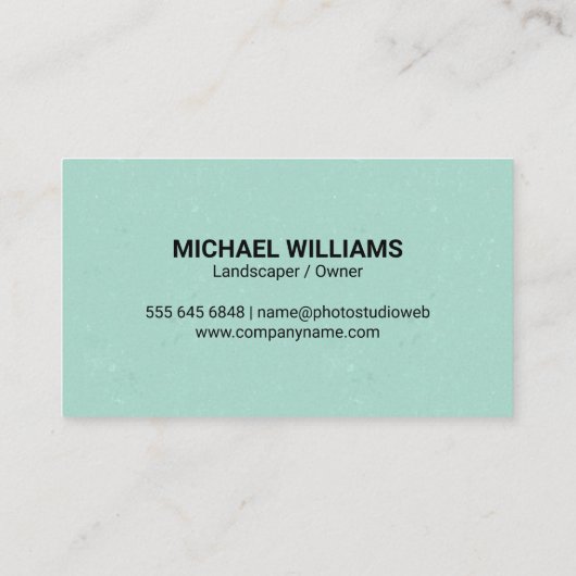 Gartenwerkzeuge Visitenkarte (Rückseite)