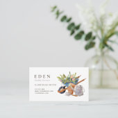 Gartenwerkzeuge Wasserfarben-Visitenkarte Visitenkarte (Stehend Vorderseite)