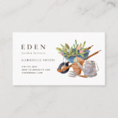 Gartenwerkzeuge Wasserfarben-Visitenkarte Visitenkarte (Vorderseite)