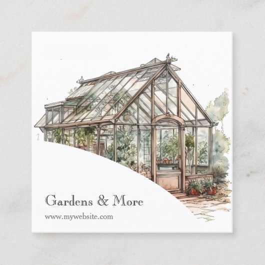 Gartenwiese und Grünflächen Land & Garten Quadratische Visitenkarte (Vorderseite)