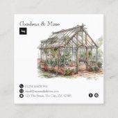 Gartenwiese und Grünflächen Land & Garten Quadratische Visitenkarte (Rückseite)