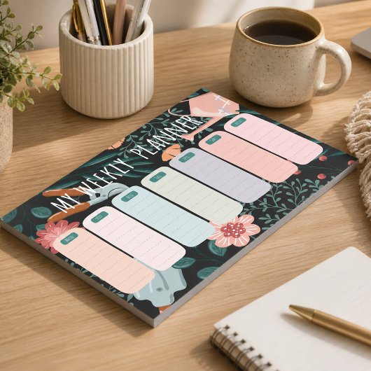 Gartenwochenplaner Notepad Notizblock