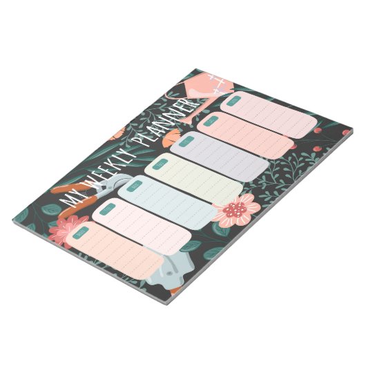 Gartenwochenplaner Notepad Notizblock (angewinkelt)