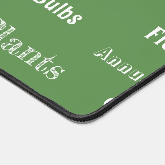 Gartenwörter Muster Grün Moderne Garten Thema Schreibtischunterlage (Ecke)