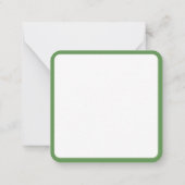 Gartenwörter Muster Stilvoll Grün Garten Chic Mitteilungskarte (Rückseite)