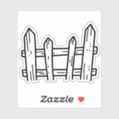 Gartenzaun Aufkleber (Blatt)