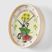Gartenzeit, Gartenzeit, Gartenarbeit Wanduhr (Winkel)