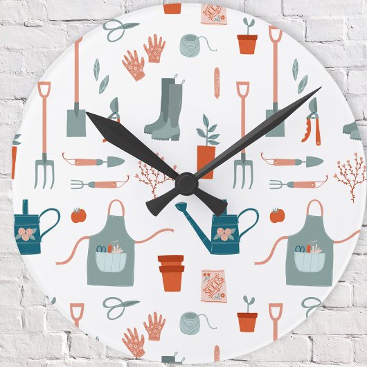 Gartenzeit Runde Wanduhr