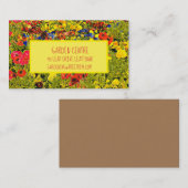 Gartenzentrum Moderne bunte Pappi Wildblumen Visitenkarte (Vorne/Hinten)