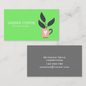 Gartenzentrum Moderne Pflanze Pastellfarben Visitenkarte (Vorne/Hinten)