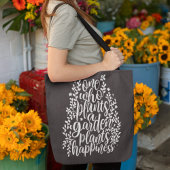 Gartenzitat Hand Letterdoodles Tasche