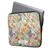 Gartenzweige mit Blume Blätter und Vögeln Laptopschutzhülle (Vorderseite Links)