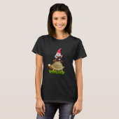 Gartenzwerg auf Schildkröte T-Shirt (Vorne ganz)