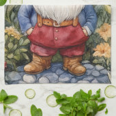 Gartenzwerg Geschirrtuch (Gefaltet)