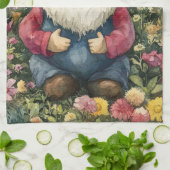 Gartenzwerg Geschirrtuch (Gefaltet)