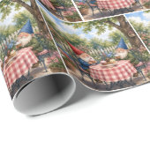 Gartenzwerge, die Cupcakes essen Geschenkpapier (Rolleneckpunkt)