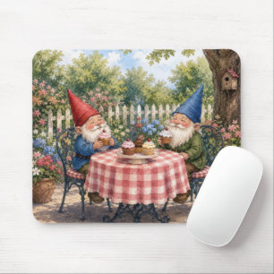 Gartenzwerge, die Cupcakes essen Mousepad