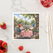 Gartenzwerge, die Cupcakes essen Serviette (Beispiel)