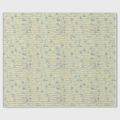 Garter Stitch Strick Pattern Blau/Naturkraut Geschenkpapier (Flach)