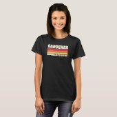 Gärtner bedrängter Retro-Vintage-Stil T-Shirt (Vorne ganz)