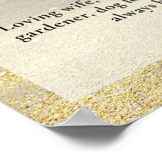 Gärtner, Beerdigung von Leben für Foto Poster (Ecke)