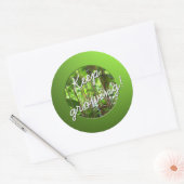 Gärtner Behalte wachsende Pflanze Runder Aufkleber (Umschlag)