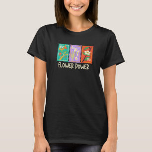 Gärtner Blumen Stempel Thema Botanisch Floral Frau T-Shirt