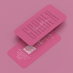 Gärtner Botaniker Landschaftskünstler Rosa Rose Visitenkarte