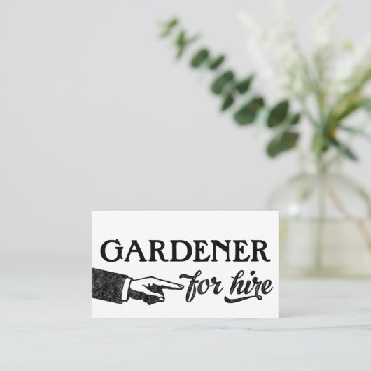 Gärtner Business Cards - Cool Vintage Visitenkarte (Stehend Vorderseite)