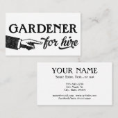 Gärtner Business Cards - Cool Vintage Visitenkarte (Vorne/Hinten)