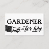 Gärtner Business Cards - Cool Vintage Visitenkarte (Vorderseite)
