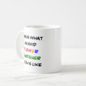 Gärtner der Blume, begeistert Kaffeetasse (Vorderseite Links)
