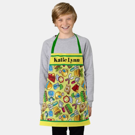 Gärtner ernten, was sie Kinderversion-Schürze säen Schürze (Getragen)