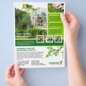 Gärtner, Gartencenter, Rasenpflege Flyer (Hand)
