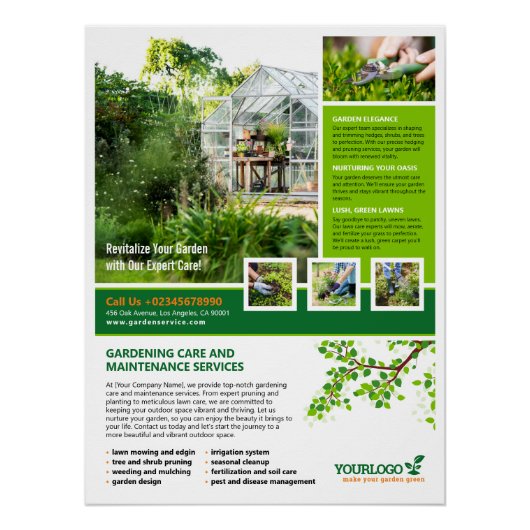 Gärtner, Gartencenter, Rasenpflege - Glossy Poster (Vorderseite)